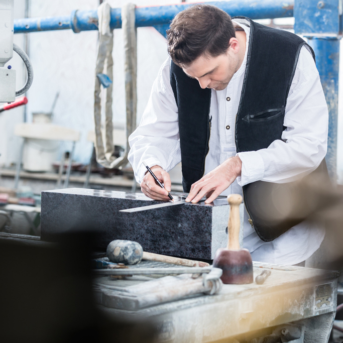 La marbrerie funéraire des Pompes Funèbres Alain Janet